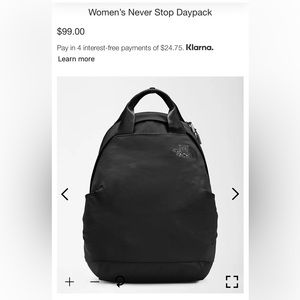 The North Face Womens Never Stop Daypack Black